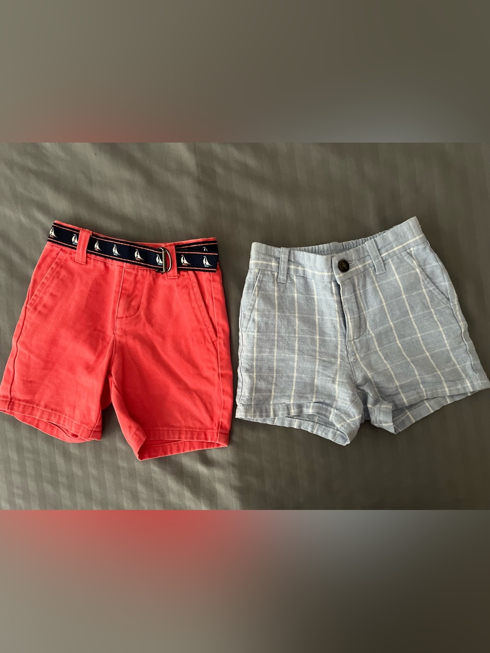Janie and Jack Coral Pink Baby boy Shorts bundle lot 6-12m